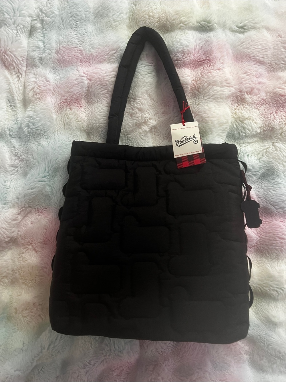 Woolrich for Target Black Quilted Tote with Padded Handles